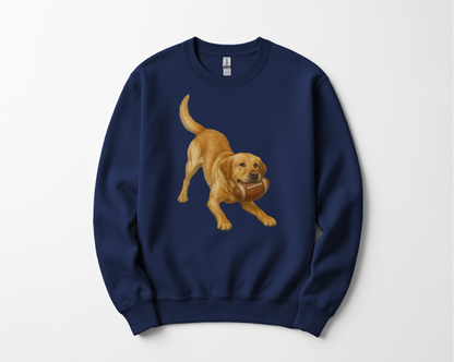 Yellow Lab Football Sweatshirt