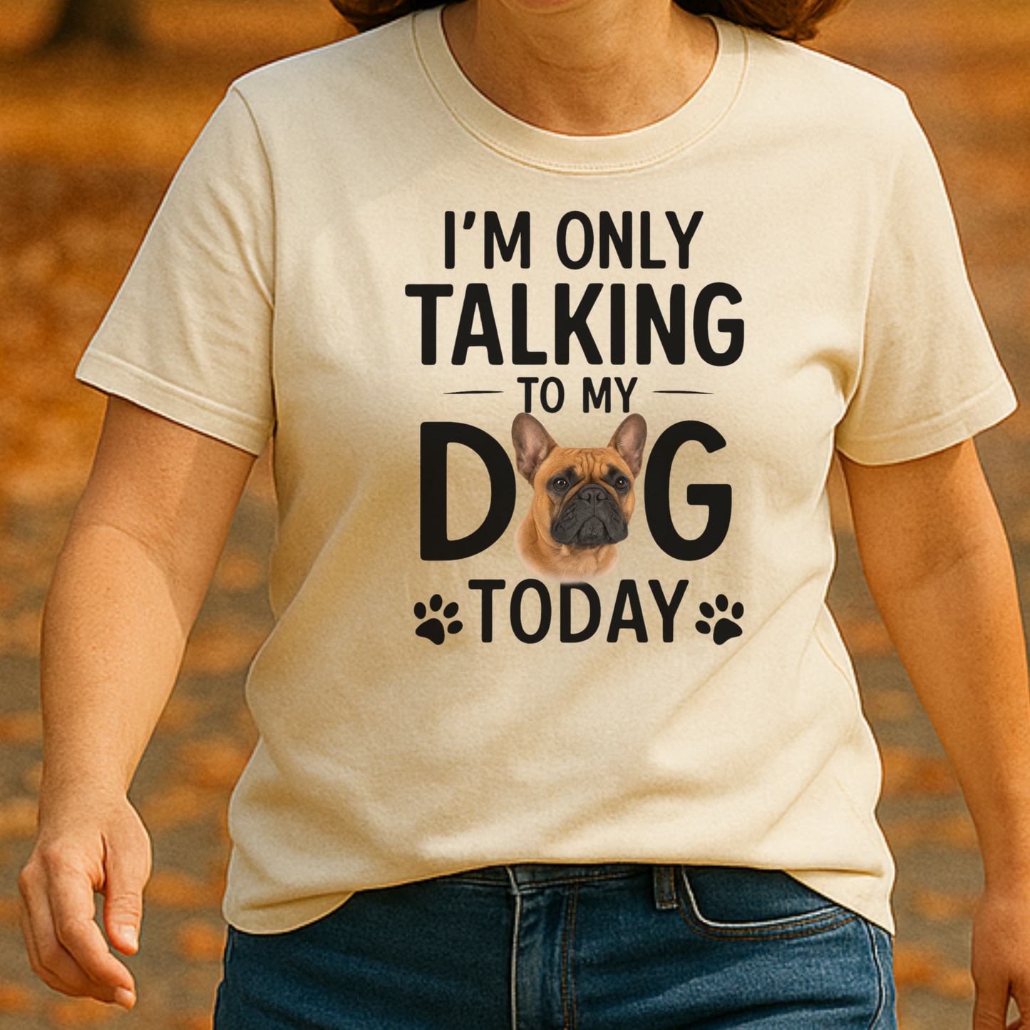 Personalized “Just Talking 2 My Dog” Shirt — Custom Pet Photo Tee