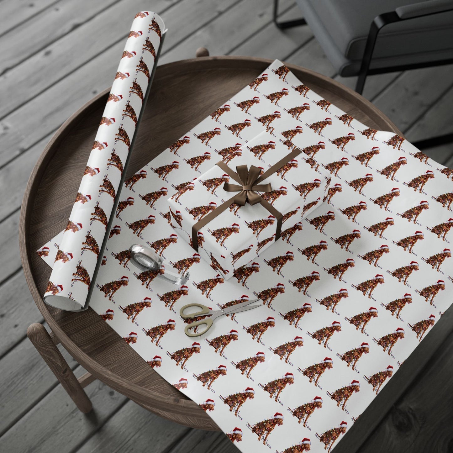 Vizsla Christmas Lights Wrapping Paper