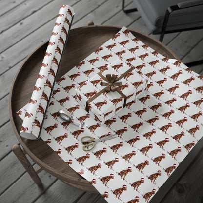 Vizsla Christmas Lights Wrapping Paper