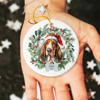 Load image into Gallery viewer, Personalized Basset Hound Christmas Ornament