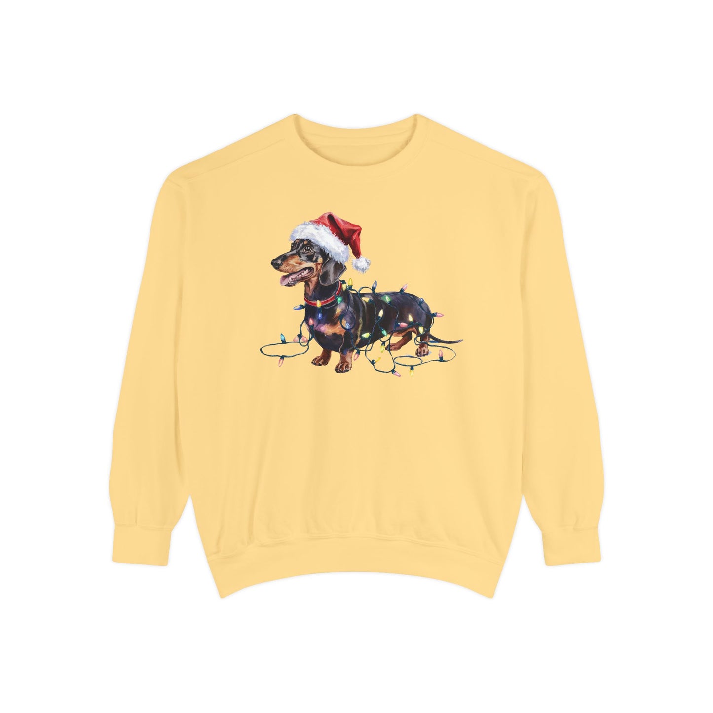 Christmas Dachshund Sweatshirt, Christmas Lights Dog Sweatshirt, Christmas Dog, Dachshund Mom Sweatshirt, Gift for Dog Lover, Dachshund