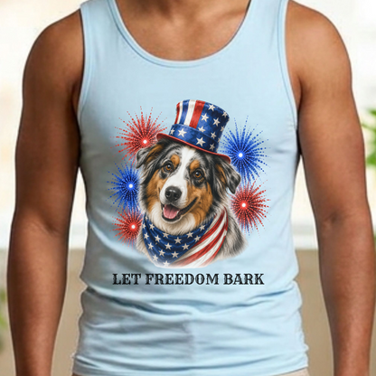 Patriotic Australian Shepherd Tank Top