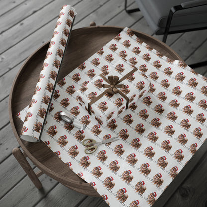 Pomeranian Christmas Lights Wrapping Paper