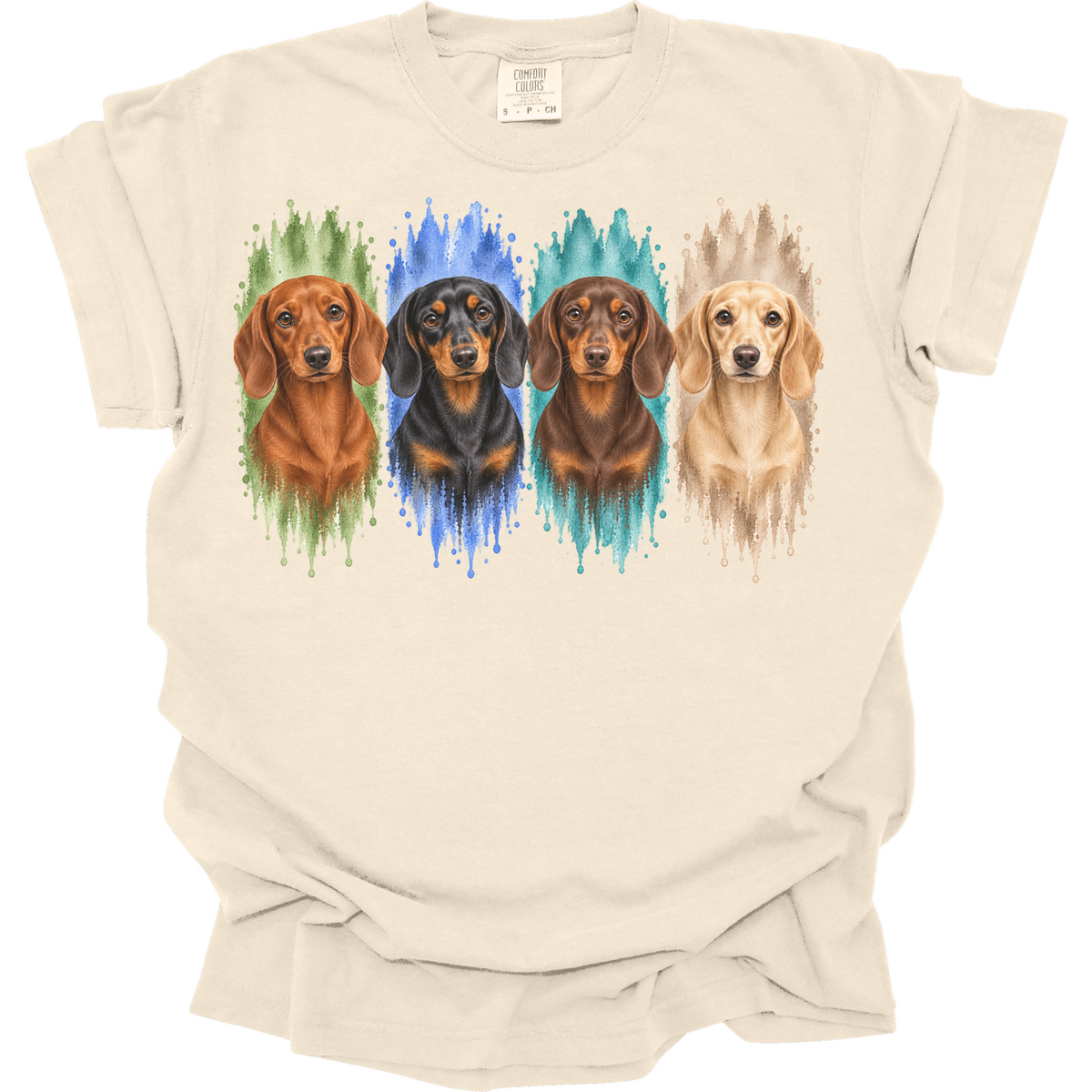 Dachshund Shirt, Red Black Tan Chocolate Cream Doxie Dog Mom Gift