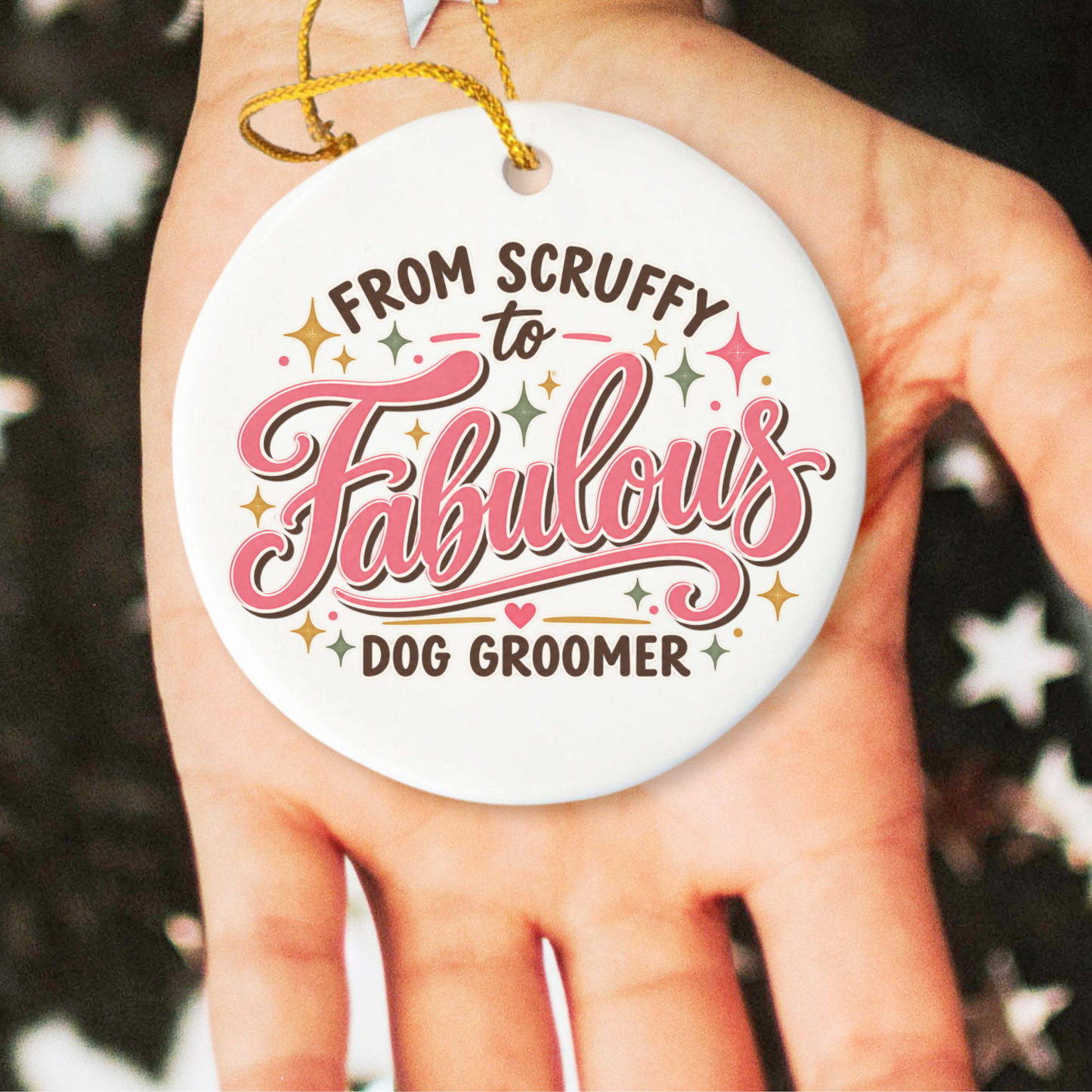 Fabulous Dog Groomer Ornament