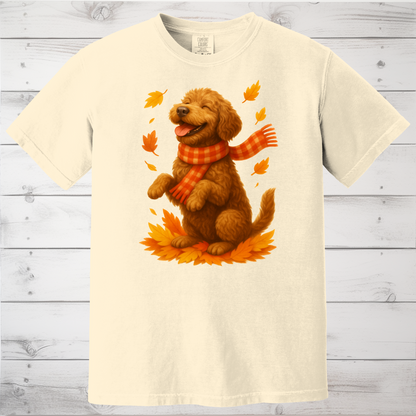 Portuguese Water Dog Autumn Shirt, Cozy Fall Dog Sweatshirt, Cute Brown Dog Lover Gift, Seasonal Apparel Pullover