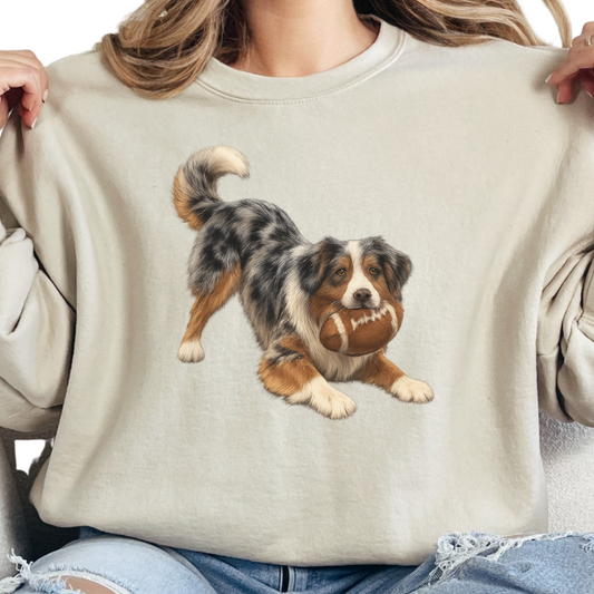 Australian Shepherd Football Sweatshirt