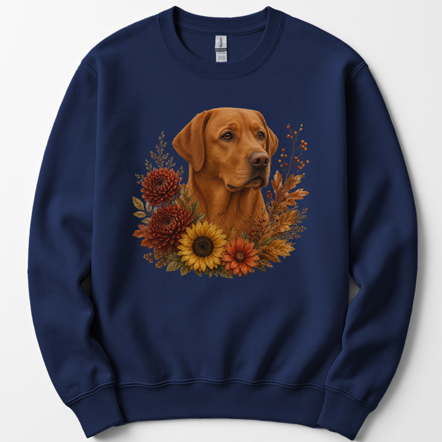 Fox Red Labrador Autumn Floral Sweatshirt