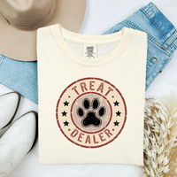Load image into Gallery viewer, Treat Dealer Shirt, Hoodie, or Tank, Funny Dog Lover Gift, Dog Mom Apparel, Paw Print Pet Lover Top, Dog Dad Apparel
