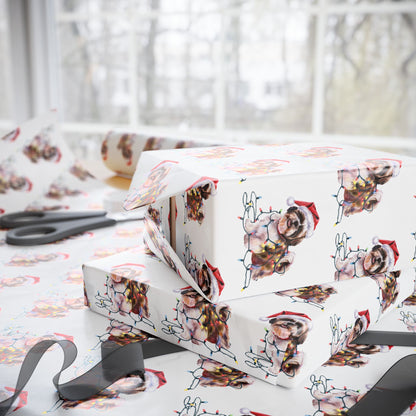 Shih Tzu Christmas Lights Wrapping Paper