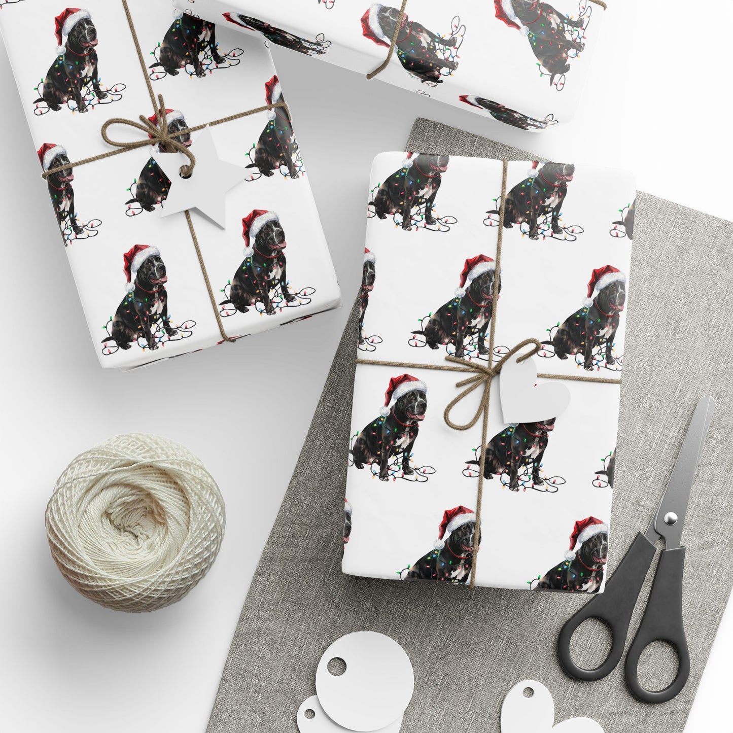 Cane Corso Christmas Lights Wrapping Paper