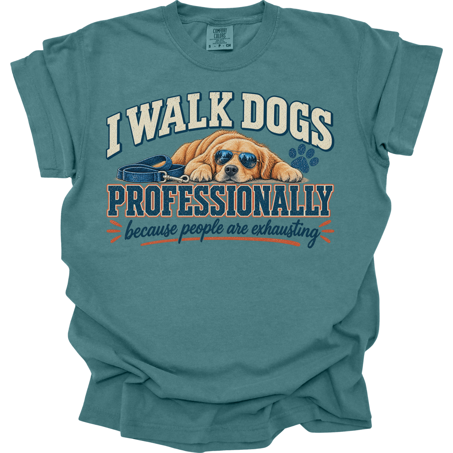 Dog Walker Shirt, I Walk Dogs Professionally Tee, Funny Dog Walker Gift