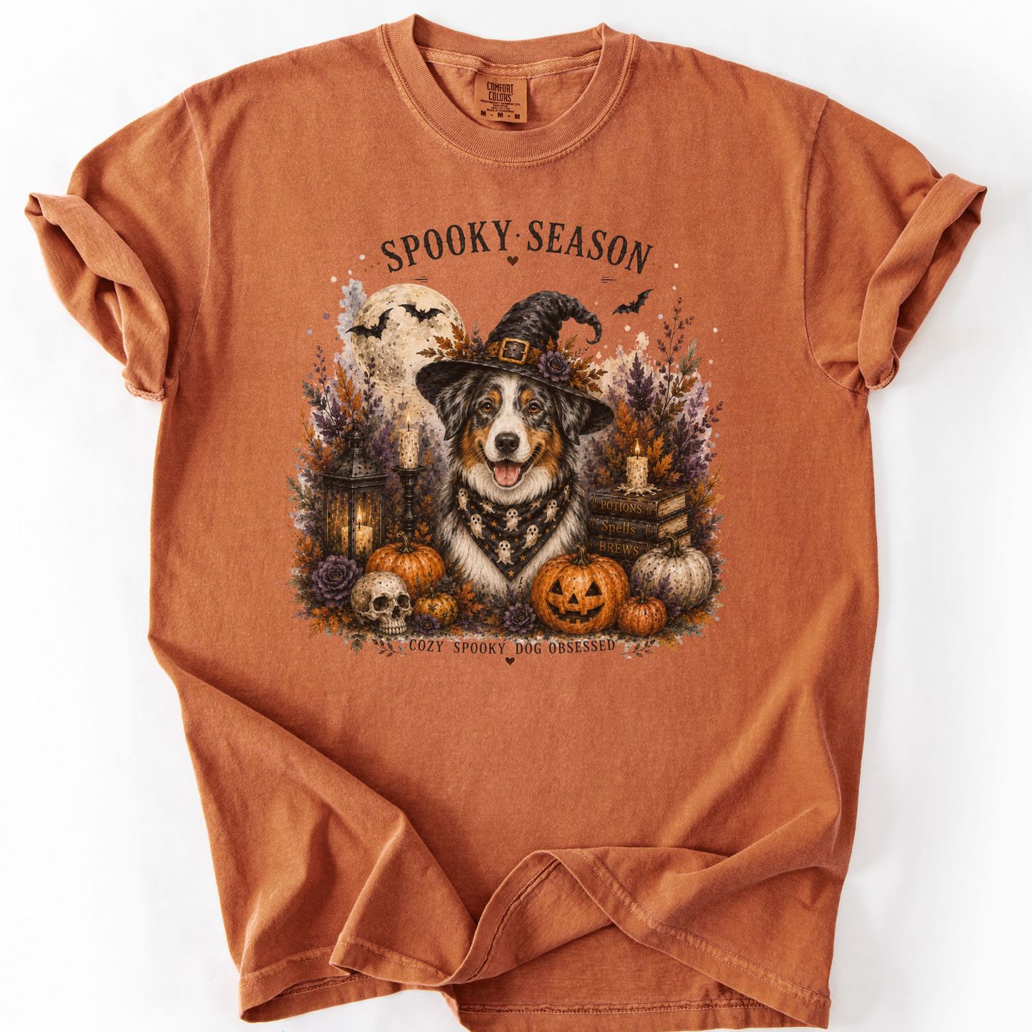Australian Shepherd Spooky Season Dog Mom Halloween Shirt