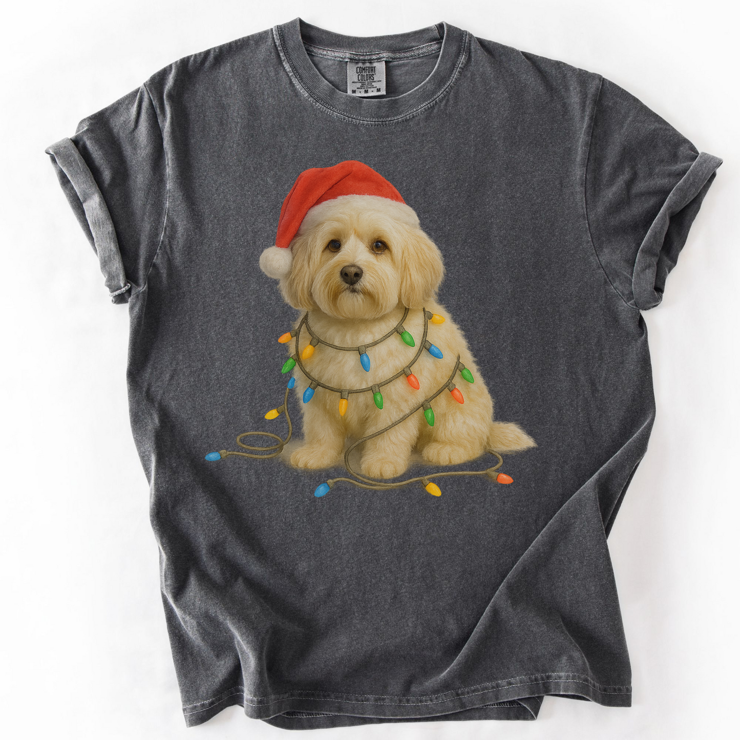 Havanese Christmas Lights Shirt, Festive Holiday Tee for Fluffy Dog Fans