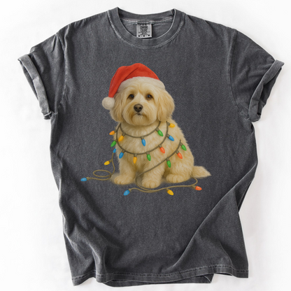 Havanese Christmas Lights Shirt, Festive Holiday Tee for Fluffy Dog Fans