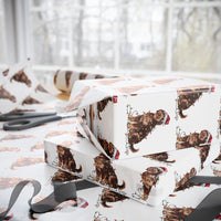 Load image into Gallery viewer, Portuguese Water Dog Christmas Lights Wrapping Paper
