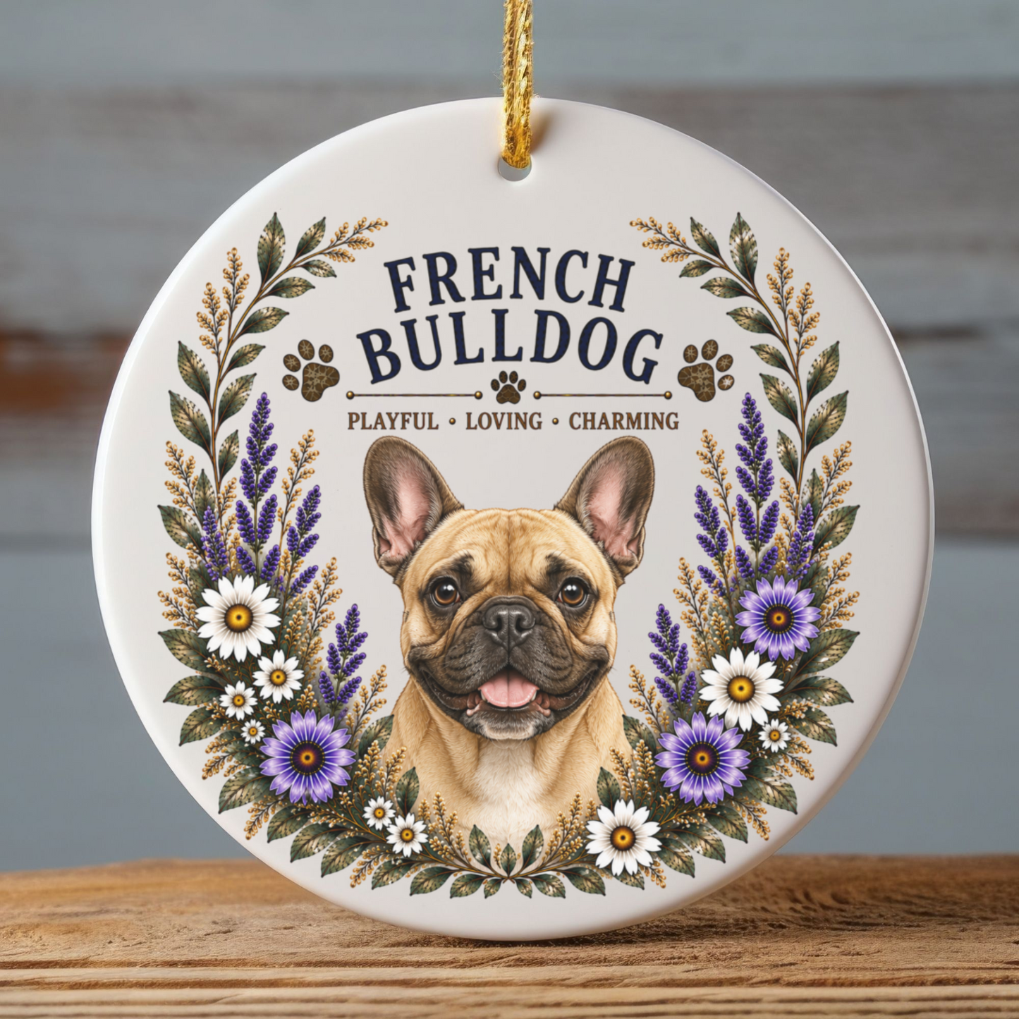 French Bulldog Ornament, Frenchie Lover Gift, French Bulldog Mom Gift, Dog Breed Keepsake