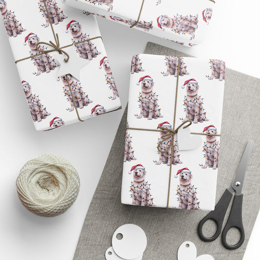 Kuvasz Christmas Lights Wrapping Paper