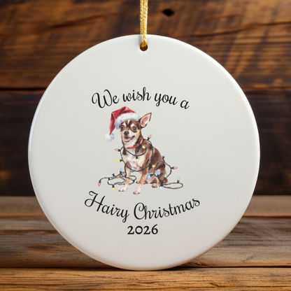 Christmas Chihuahua Ornament, Chihuahua Mom, Christmas Lights Dog Keepsake, Christmas Dog, Gift For Dog Lover, Chihuahua