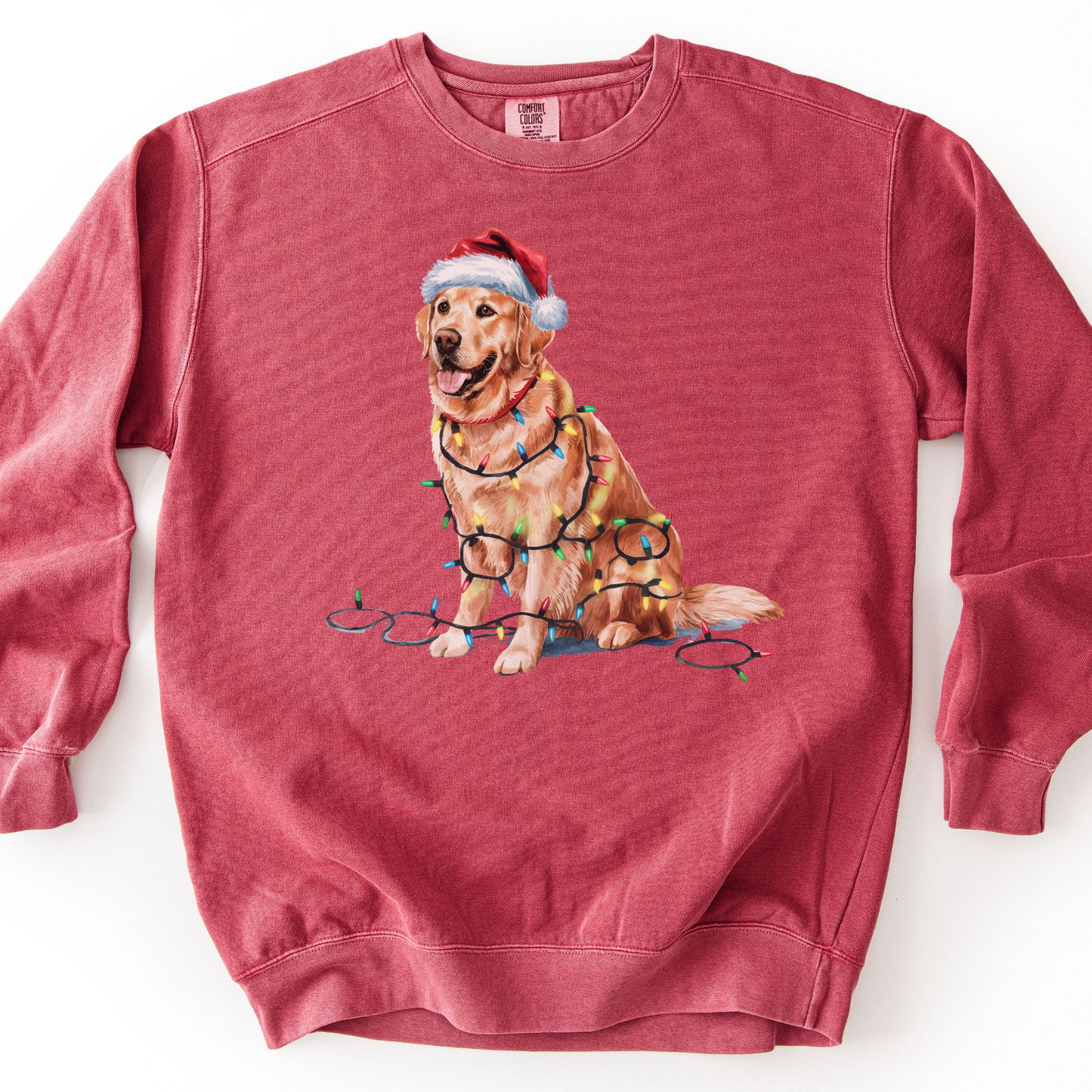 Golden Retriever Christmas Lights Sweatshirt