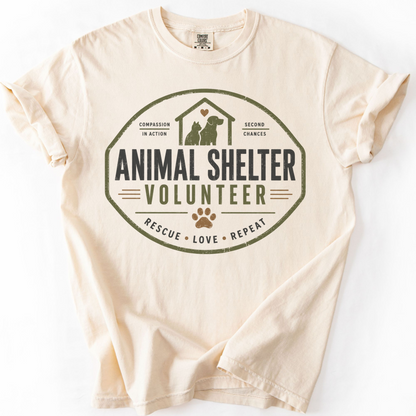 Animal Shelter Volunteer Shirt, Animal Rescue Volunteer Gift, Comfort Colors Rescue Lover Tee