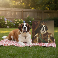 Load image into Gallery viewer, Personalized Royal King Dog Portrait – Custom Pet Art Canvas
