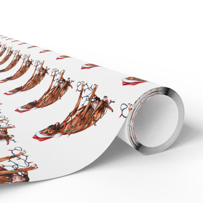 Rhodesian Ridgeback Christmas Lights Wrapping Paper