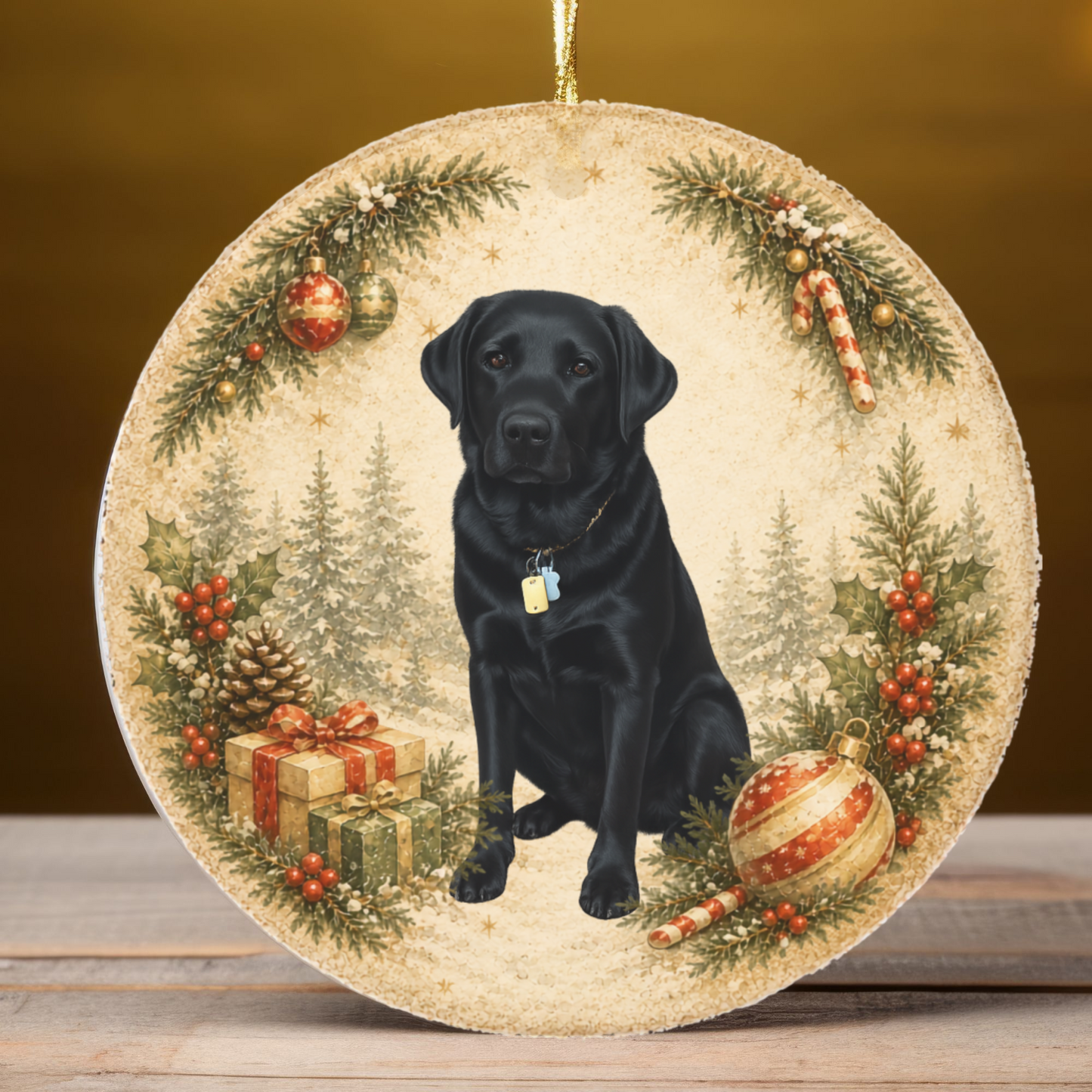Personalized Dog Photo Christmas Ornament, Custom Pet Memorial Gift