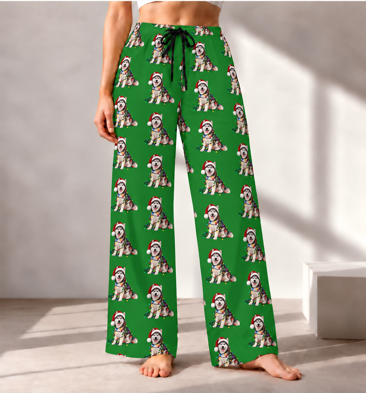 Siberian Husky Christmas Pajama Pants