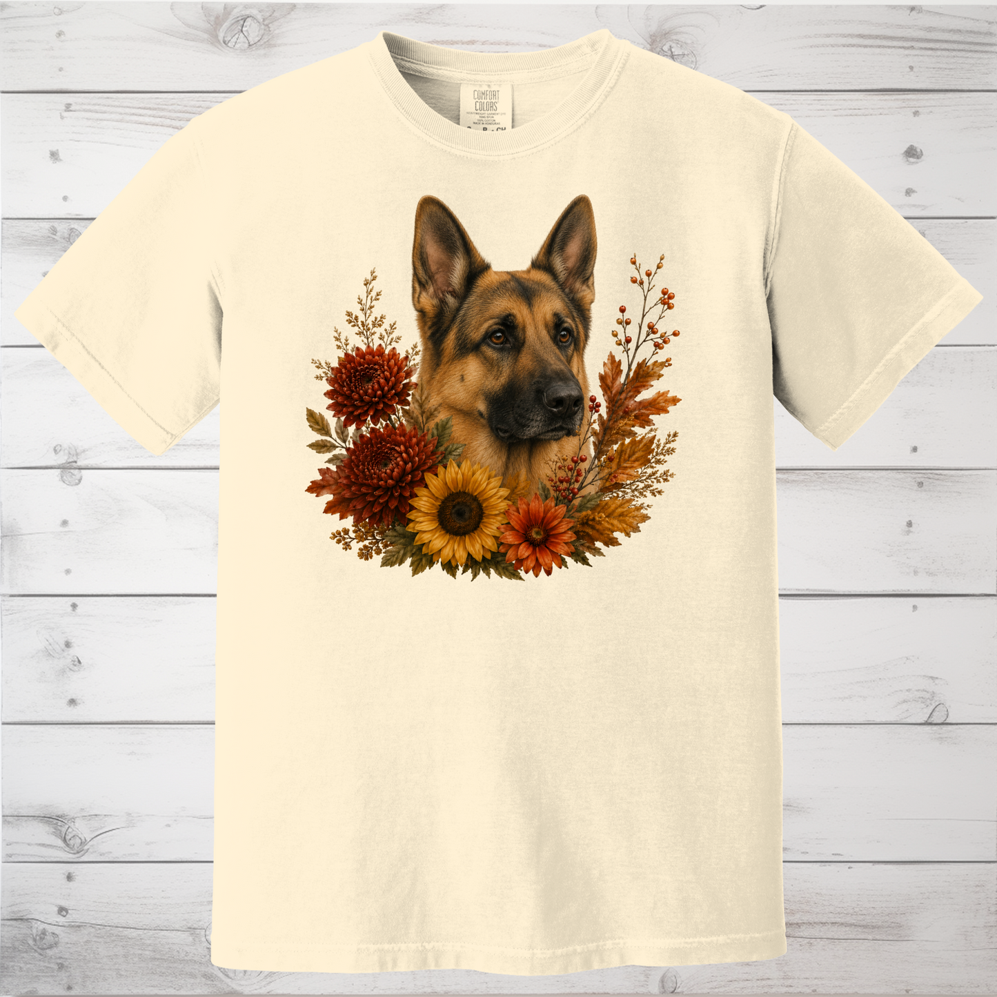 German Shepherd Autumn Floral Shirt