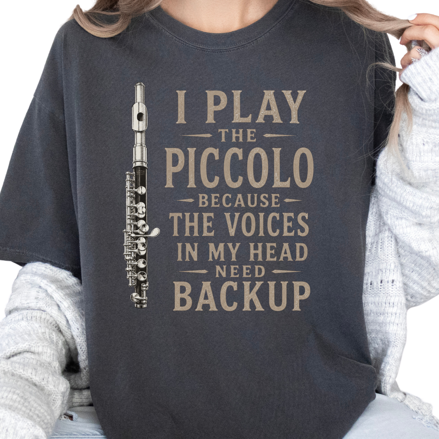 Funny Piccolo Shirt, Piccolo Player Gift, Band Musician Tee