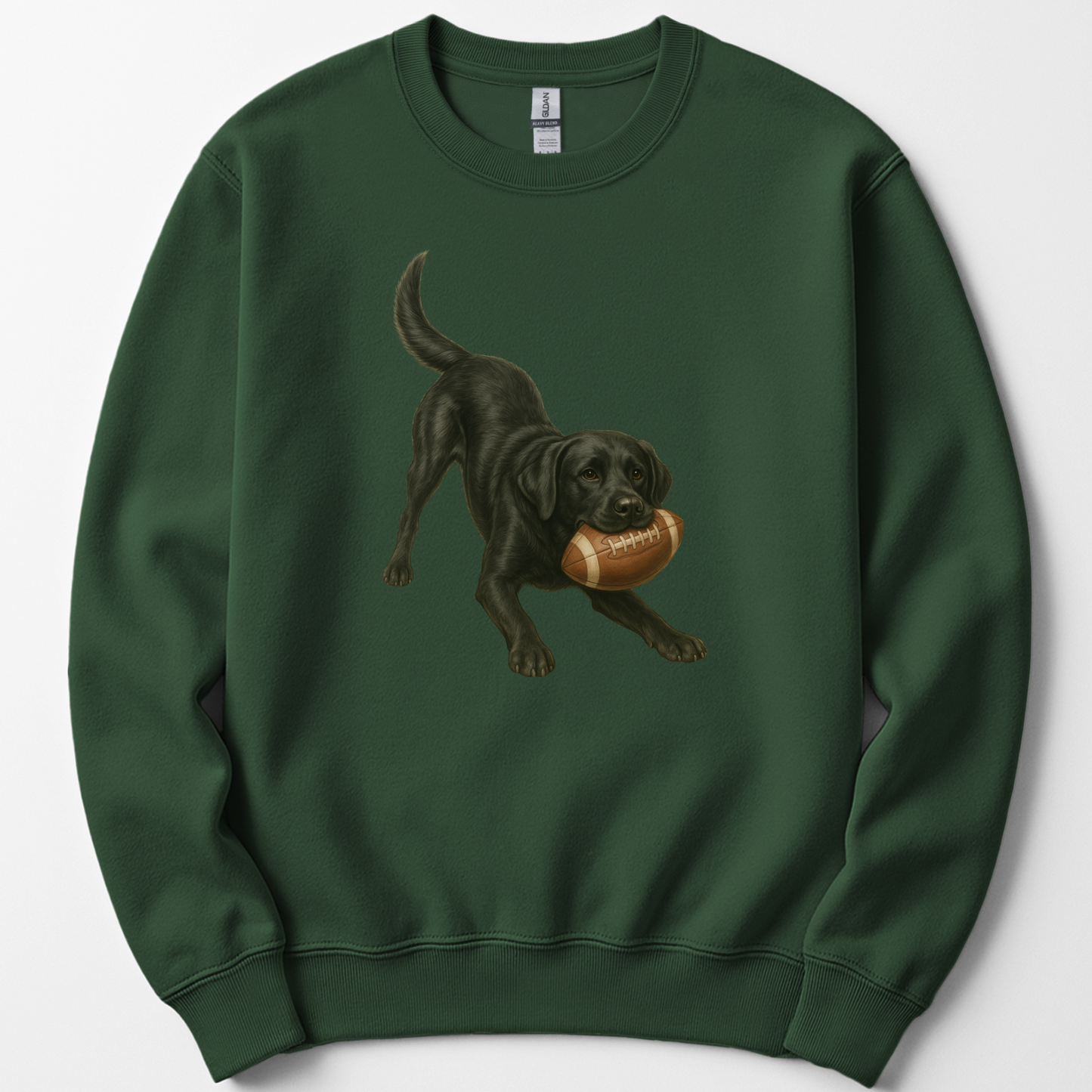 Black Lab Football Sweatshirt Dog Lover Game Day Crewneck Labrador Mom Gift