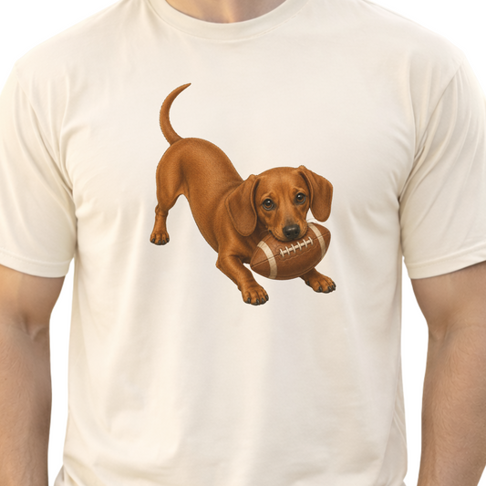 Red Dachshund Football Shirt
