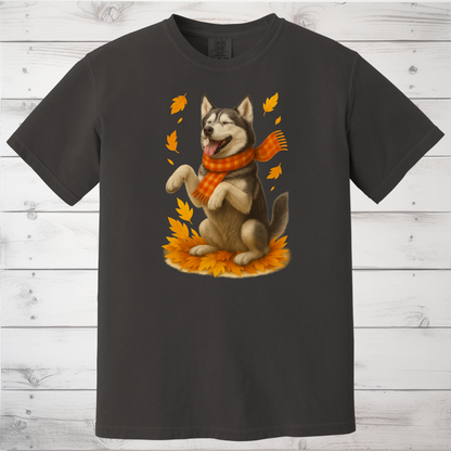 Siberian Husky Autumn Sweatshirt, Cozy Fall Dog Sweater, Husky Lover Apparel, Cute Autumn Dog Shirt, Gift for Pet Lovers