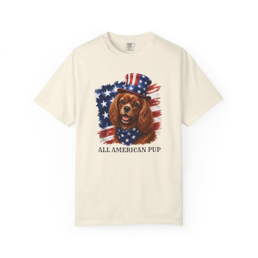 Patriotic Ruby Cavalier All American Pup Shirt