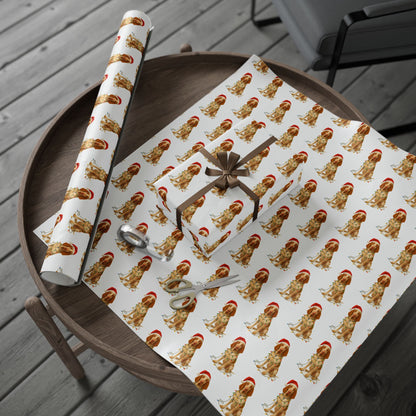 Bracco Italiano Christmas Lights Wrapping Paper