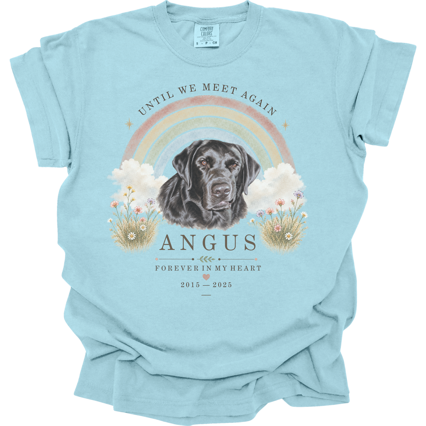 Personalized Rainbow Bridge Dog Remembrance Shirt