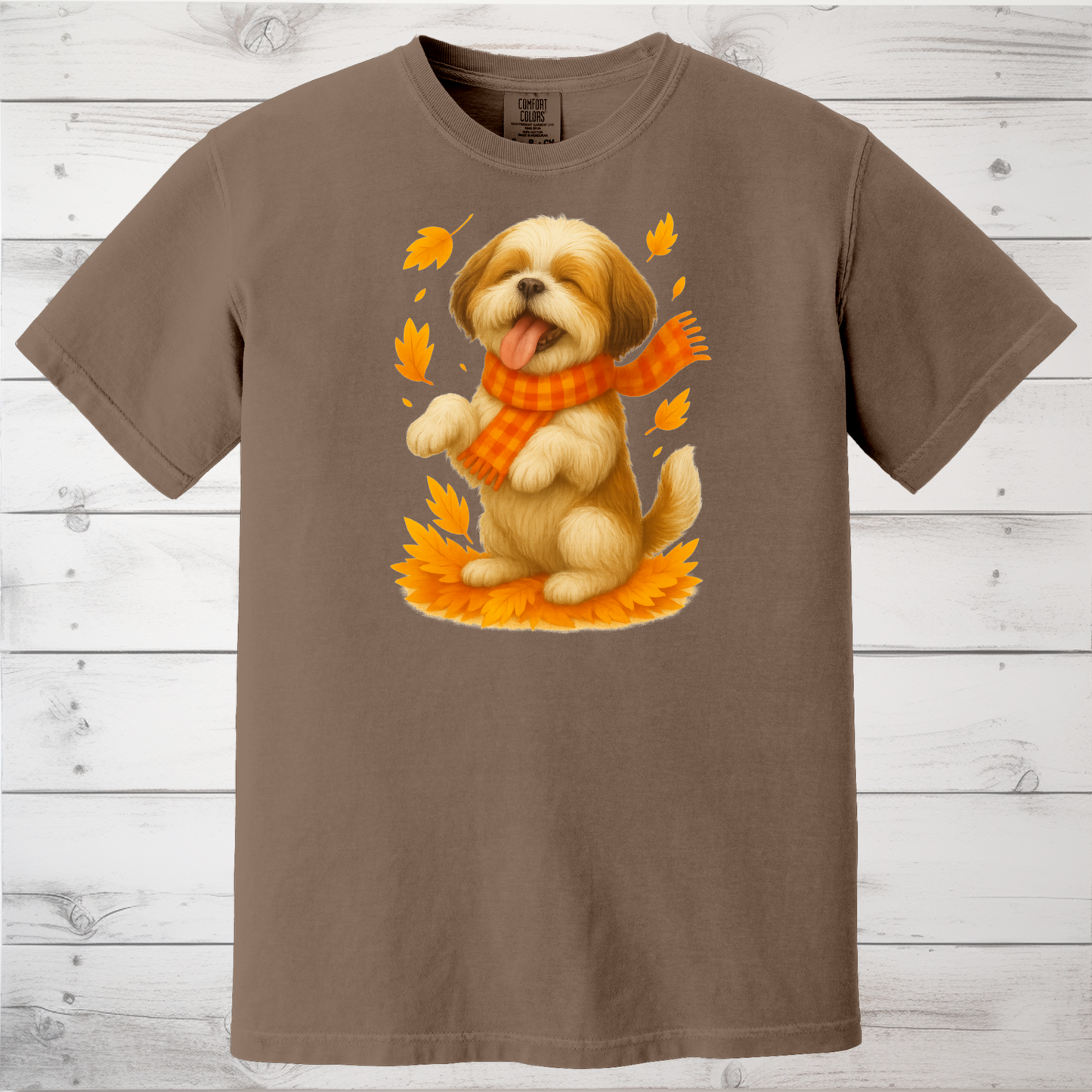 Shih Tzu Fall Shirt, Dog Lover Autumn Sweater, Cozy Pet Apparel, Cute Dog Fall Gift, Seasonal Dog Fashion, Shih Tzu Autumn Wear