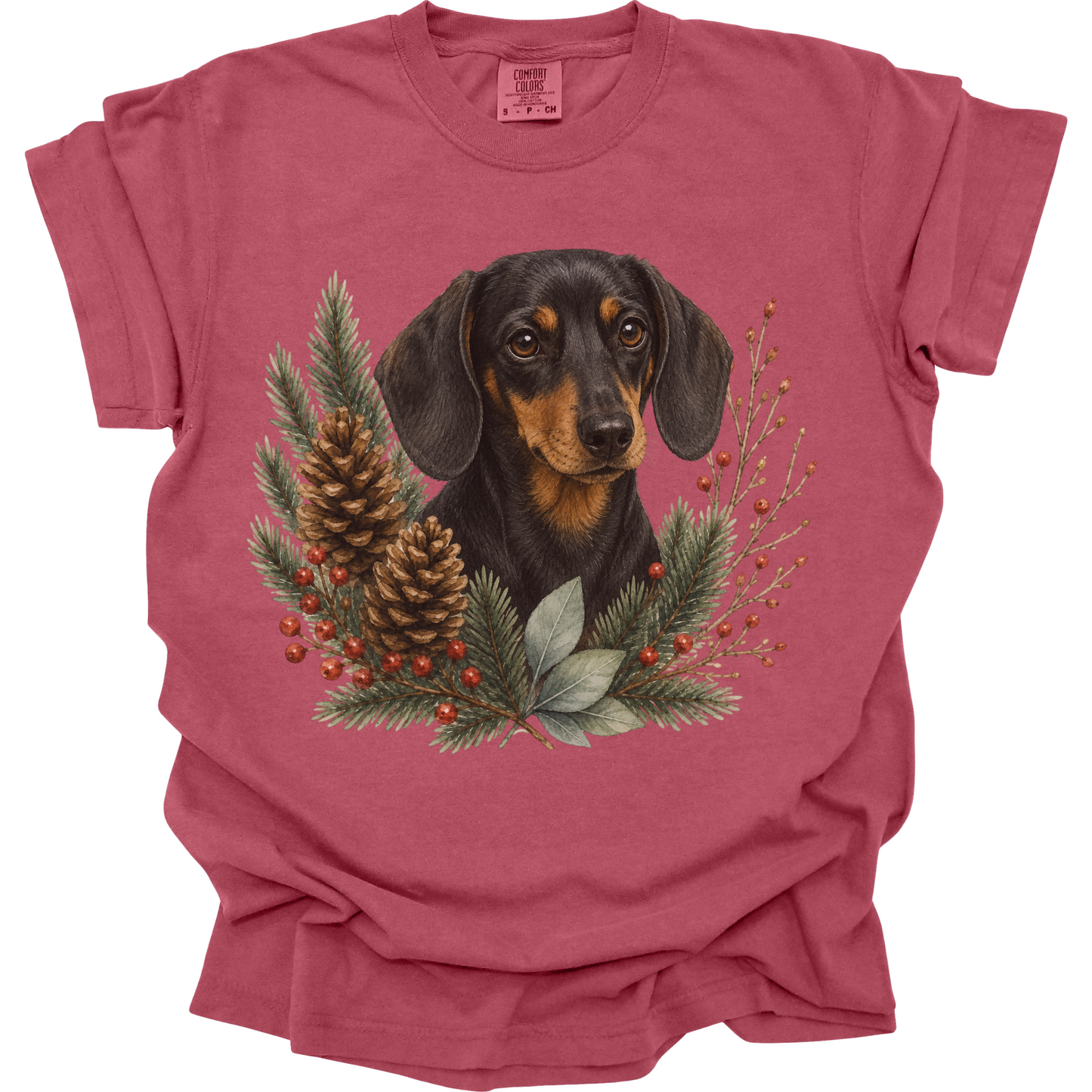 Black and Tan Dachshund Christmas Shirt, Winter Dog Mom Tee, Dachshund Lover Gift