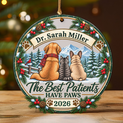Personalized Veterinarian Ornament, Vet Christmas Gift, Best Vet Gift, Custom Pet Doctor Ornament