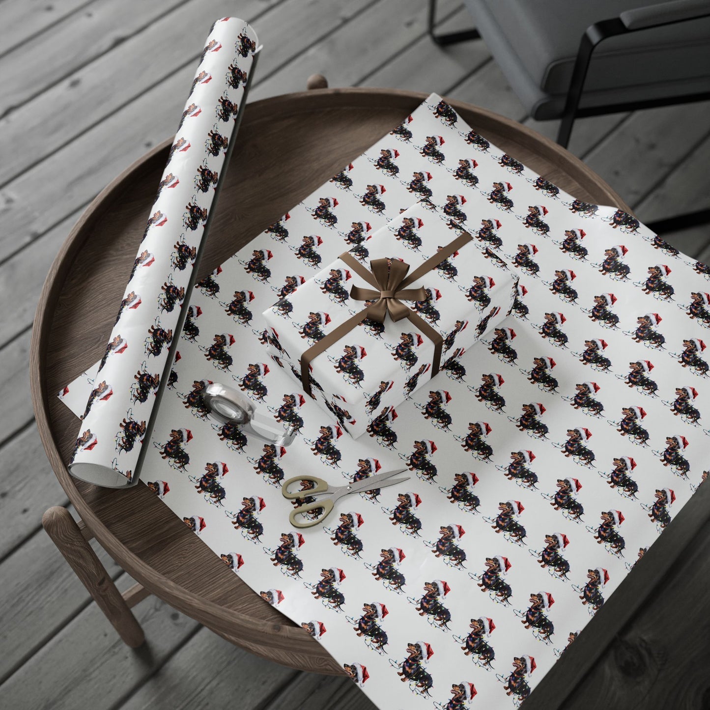 Dachshund Christmas Lights Wrapping Paper