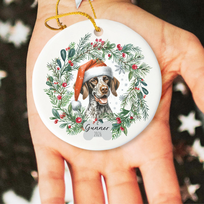 Personalized German Shorthaired Pointer Christmas Ornament