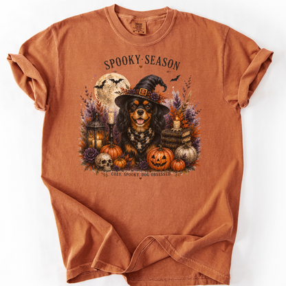 Black & Tan Cavalier Spooky Season Dog Mom Halloween Shirt