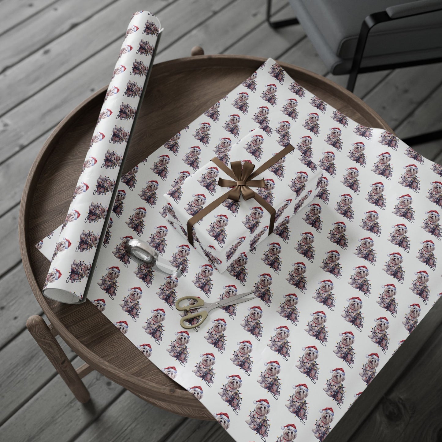Maltese Christmas Lights Wrapping Paper