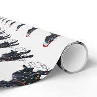 Load image into Gallery viewer, Black Lab Christmas Lights Wrapping Paper
