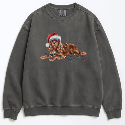 Ruby Cavalier Christmas Lights Sweatshirt