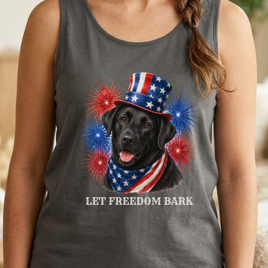Patriotic Black Lab Tank Top