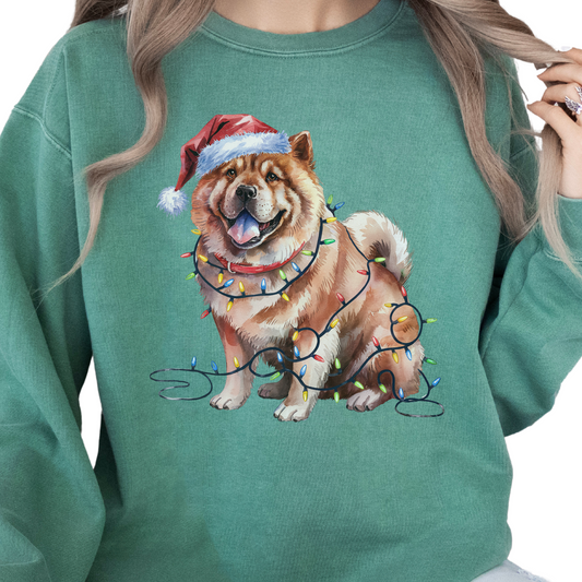 Chow Chow Christmas Lights Sweatshirt