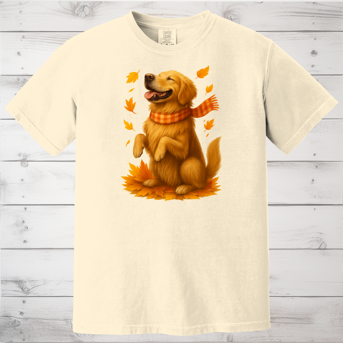 Golden Retriever Fall Shirt, Autumn Dog Sweatshirt, Pet Lover Gift, Cozy Canine Apparel, Seasonal Dog Mom Clothing
